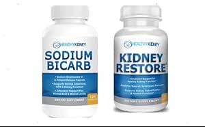 Ripristino dei reni & Sodium Bicarb 2-Pack Bundle per la pulizia dei reni e il supporto dei livelli normali di acido