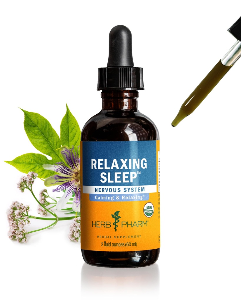 Kräuter Pharm Relaxing Schlaf Kräuterformel mit Valerian Liquid Extract - 2 Oz