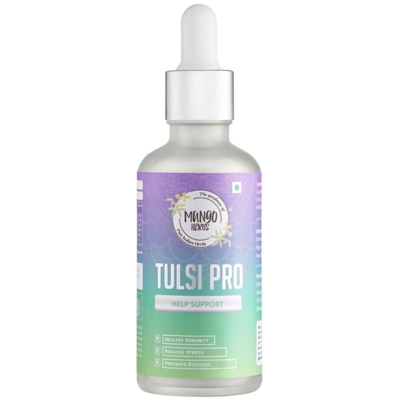 Tulsi Pro | 100% Pure 5-Tulsi Extract | Natural Immunity Booster | Glycerin & Alcohol Free | No Sugar | 50 ml