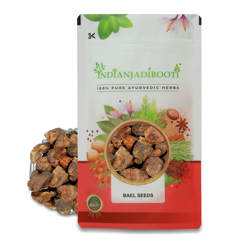 ndianJadiBooti Pure Bael Fruit (Dried Bilva Chunks) | Raw Wood Apple for Gastrointestinal Stability, Bowel Comfort & Deep Gut Detox| (100G)