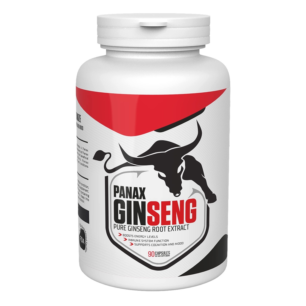 Panax Ginseng | Korean Red Ginseng Root Extract 1200 Mg | 20% Ginsenosides | For Strength, Stamina, Immunity, Focus And Cognition | 90 Potent Capsules | Fssai India Approved