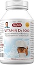 ANDREW MOINSMAN Vitamine D3 5000 UI 60 capsules - Haute puissance, essentielle pour l'absorption de calcium, soutient la santé osseuse, la fonction musculaire saine, système immunitaire, plus.
