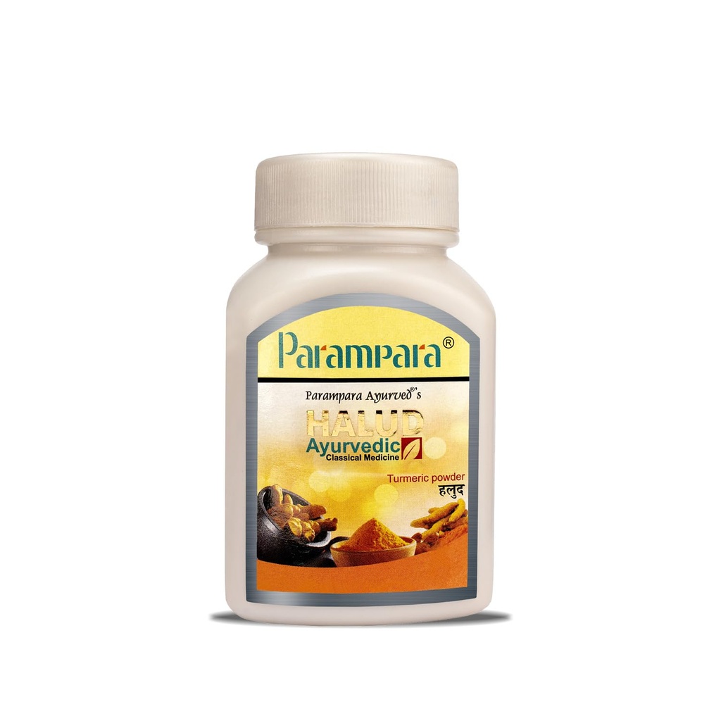 Parampara Ayurved Halud Churna Ayurvedic Natural Wild Turmeric Powder for Skin and Blood Purification Treatment, Edible Turmeric Powder 100g | Pack Of 3 | 300g
