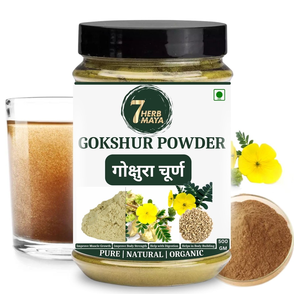 Gokshura Powder (Tribulus Terrestris) – Raw & Natural | No Preservatives | Non-GMO | Ayurvedic Herb for Adult Wellness | Gokhru Churna | Palleru/Nerunjil Powder (500G) (1)