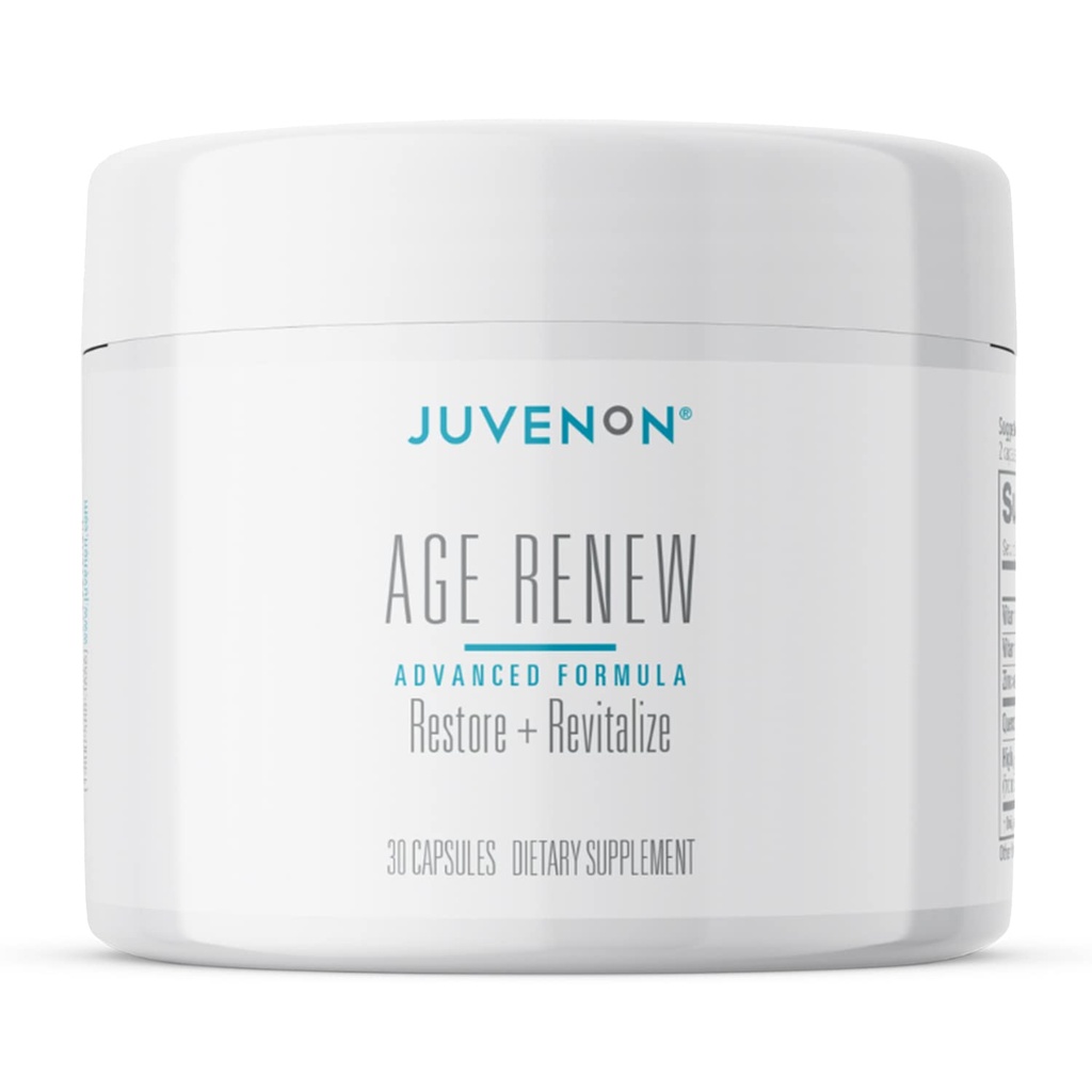 Juvenon AgeRenew Beta Glucan Anti Aging Immununterstützungsergänzung, Beta Glucan mit Zink Quercetin für Immunabwehr Boost