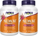 NOW Integratori, ADAMTM Multivitaminico maschile con palmetto segato, licopene, acido lipoico alfa e CoQ10, Plus Natural Resveratrol & Grape Seed Extract, 60 compresse (Pack of 2)
