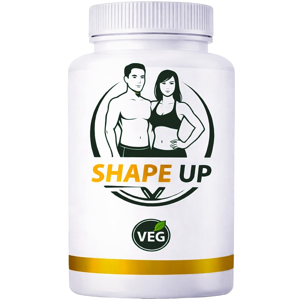 Shape Up Weight Loss Capsules | Natural Fat Burner Supplement with Acetyl L Carnitine For Men & Women | FSSAI Certified | Supports Metabolism & Reduces Cravings Appetite | 60 Veg Capsules