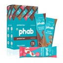 Phab Assorted Protein Bars (Chocolate, Mocha, Strawberry) 11g Protein, No Added Sugar | High Fibre, Trans Fat-Free & No Preservatives | Healthy & Tasty | GMO Free (Pack of 6 x 35g)