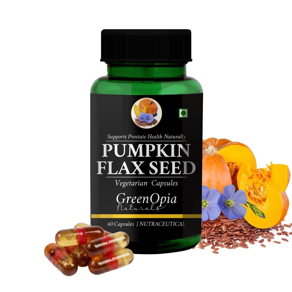 Pumpkin Seed Oil with Flaxseed Oil | 60 Veg Liquid Capsules