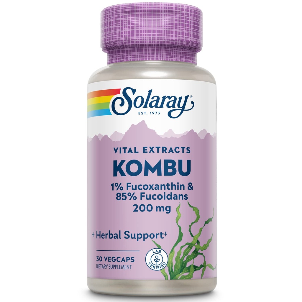 SOLARAY Fucoxanthin Spezialformel Vegetarische Kapseln, 400 mg | 30 Count