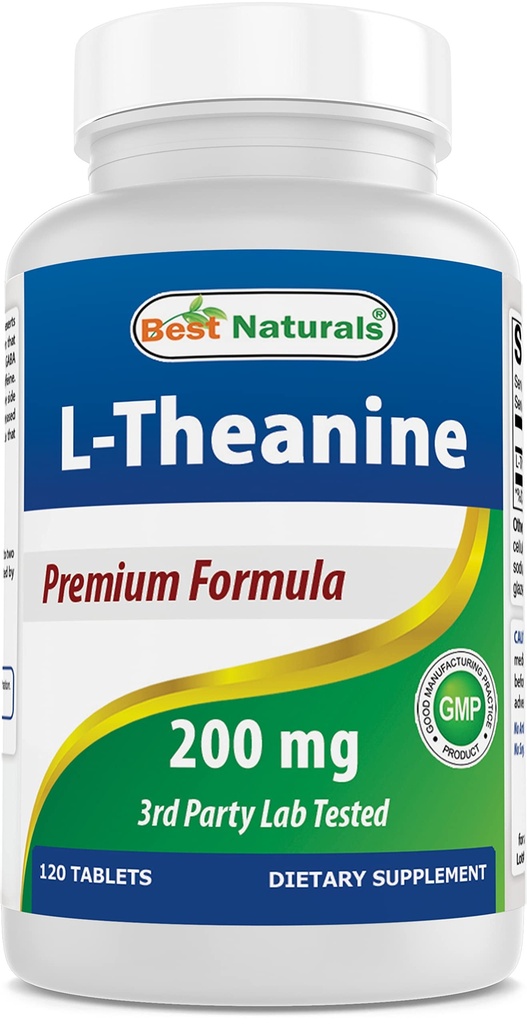 I migliori naturali L-teanina 200mg per Tablet (400mg per 2 compresse) - promuove il relax senza sonnolenza - 120 compresse vegetariane - (120 conteggio (pacchetto di 1))