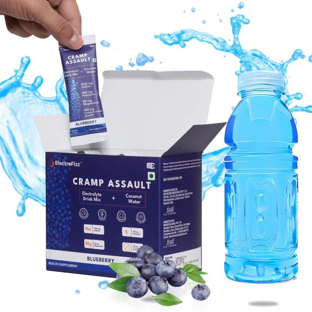 Cramp A-salt Electrolyte Powder | Sodium, Potassium, Magnesium, Coconut Water Powder | Zero Sugar| Keto Electrolyte| Endurance Electrolytes| Hydration