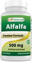 Migliore naturali Alfalfa Green Super Food 500 mg 180 capsule (180 conteggio (pacchetto di 1))