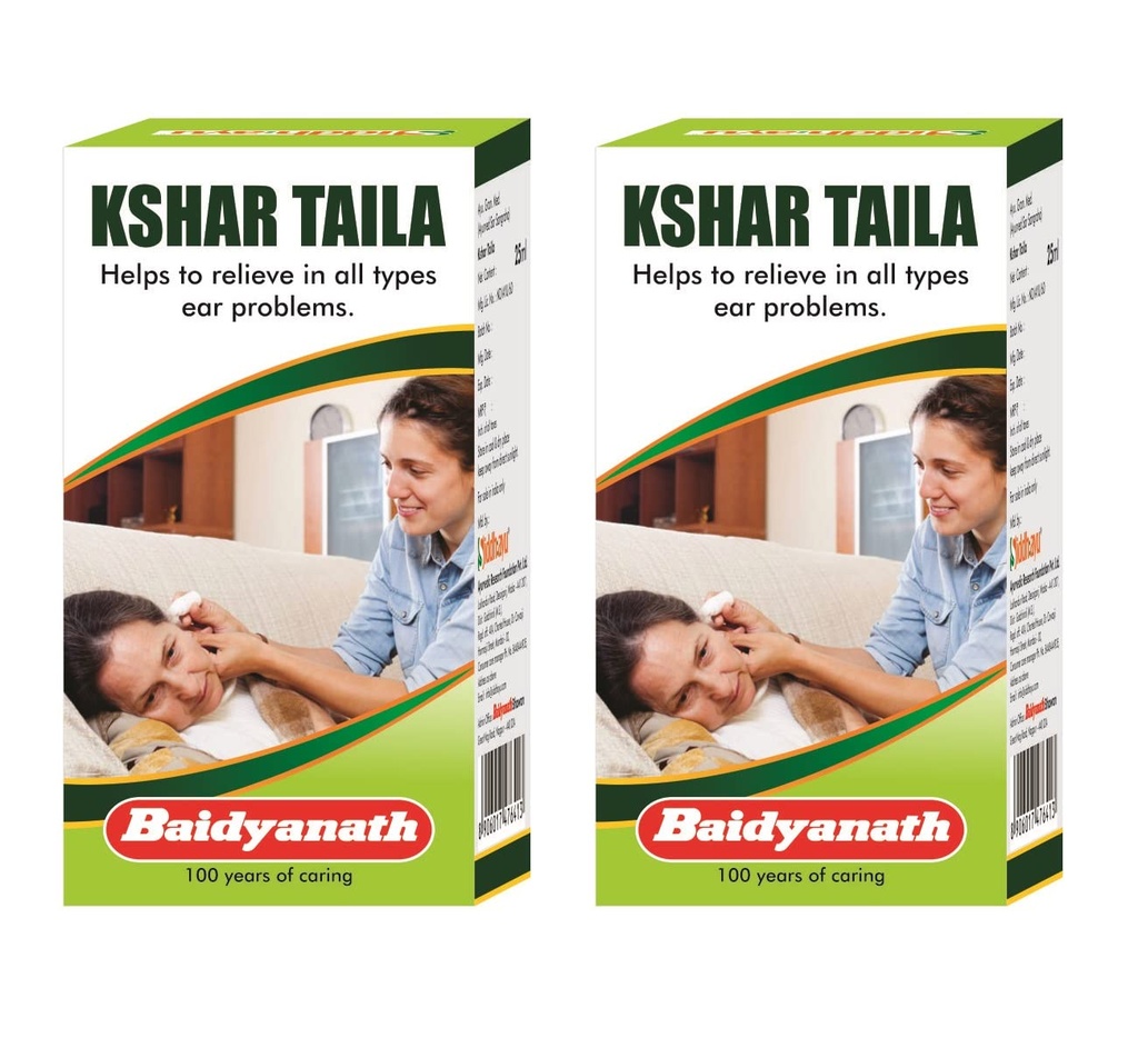 Baidyanath Asli Ayurved Kshar Taila - Ear Oil - 25 Ml, Pack of 2
