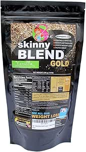Skinny Blend Gold – Secouez les protéines pour les femmes – Faible sucre, faible glucides – soutient le métabolisme et l'énergie – Vanille crémeuse – 15 portions