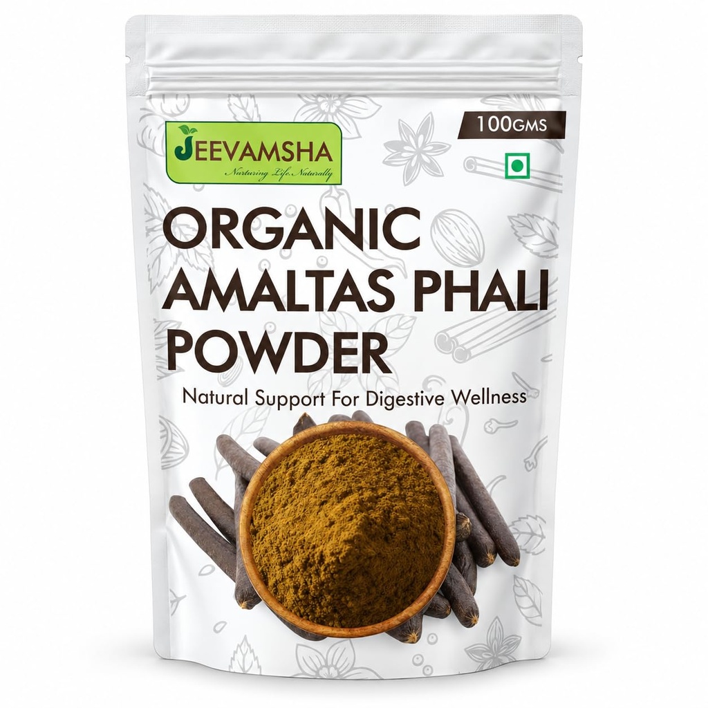 Amaltas ki Phali Powder – 100G Organic Natural & Pure – Ayurvedic Herbal for Detox & Hair Care & Skin Health