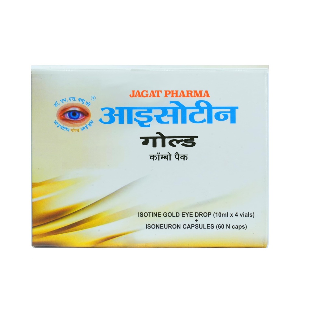 Pack Eye Drops & ISO Neuron Capsules for Serious Eye Problems with Goodness of 15+ Ayurvedic herbs (10ml x 4 drops, 60 Caps).
