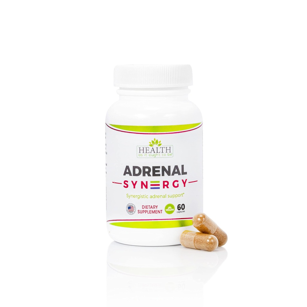 Santé comme il devrait être Adrénal Syn3rgy Supplément , Capsules de formulation physicien avec Ashwagandha, Saint Basil, et Rhodiola 60 Capsules