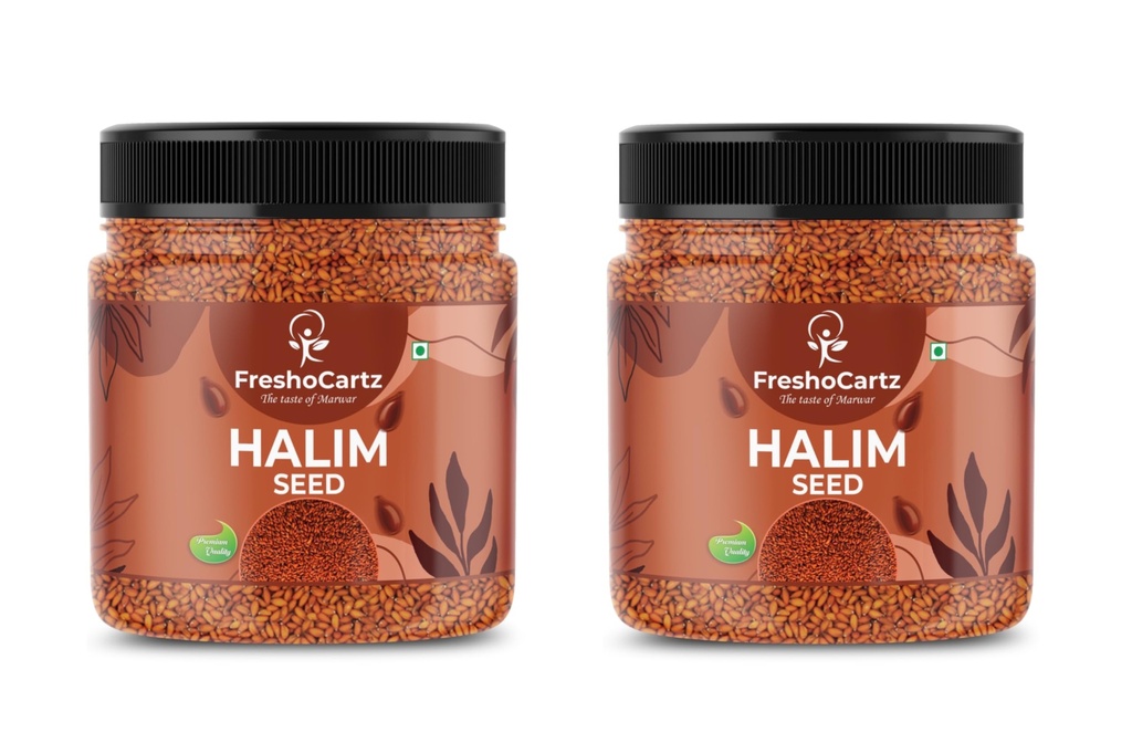 FreshoCartz Garden Cress Halim Seeds | Asaliya | Halim Seeds For Eating | Non GMO High in Fibre & Omega 3 Seeds | Immunity Booster Aliv Seeds - Jar Pack (Asaliya, 400g (Pack of 2))