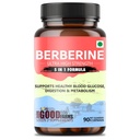 ASG 108 FARMS Berberine HCL Capsule 1000mg with Cinnamon, Gymnema For Blood Sugar & Metabolic Support | Healthy Cholesterol Levels For Men & Women (90 Count (Pack of 1))