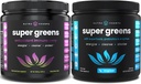 NutraChamps Super Greens Antioxidant & Super Greens Tropical Bundle - 2 Monate Versorgung