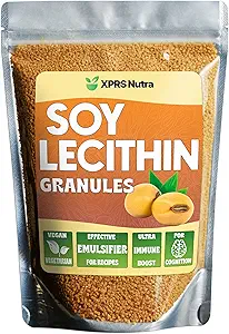 XPRS Nutra Soy Lecithin Granules Non GMO - Lecitina de SOYA - 100% Pure Soy Lethicin Granules - Premium SOYA Lethicin Granules - Food Grade Fat Emulsifier Geeignet für Backen (16 Unze)