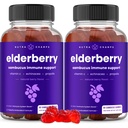 NutraChamps Elderberry Gummies, Sambucus Elderberry Gummies for Adults & Kids, Vitamina C, Propolis & Echinacea, Max Strength Immune Support Gummies, Natural Berry Flavor, 120 Gummies (Pack of 2)