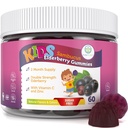 Purificare la vita Zucchero-Free bambini Gummie di sambuco con vitamina C & zinco – Supplemento giornaliero di supporto immunitario per bambini, Sambucus Antiossidante, Vegan, 60 Ct