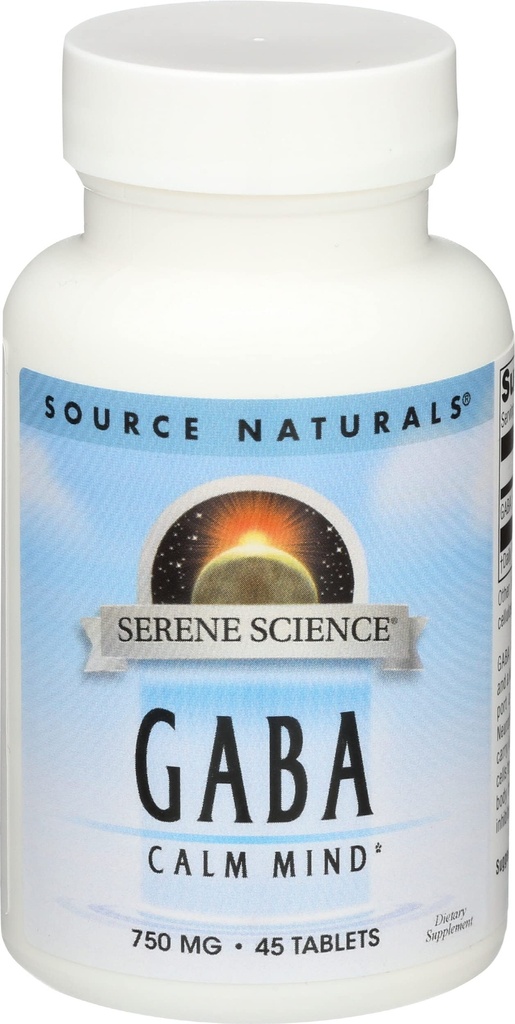 Quelle Naturals Serene Science GABA, für einen ruhigen Geist, 750mg - 45 Tabletten