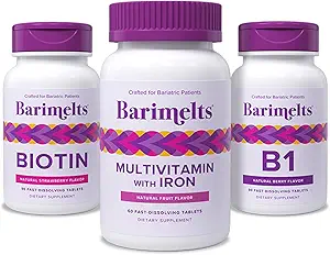 BariMelts Bariatric Feel-Good Pack - Multivitamina con ferro, biotina e vitamina B1