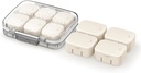 Ultra petit organisateur de pilules de voyage pour la Purse, 10 boîtes intérieures amovibles minuscules, porte-cas de vitamine hermétique avec stickers couleur, récipient de médecine compacte et portable mignon pour supplément (AP)