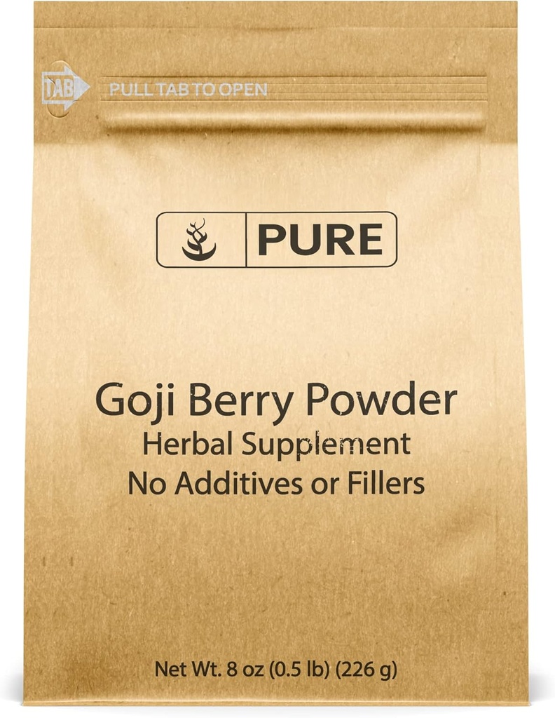 Pure ingredienti originali Goji Berry Powder (8oz) Wolfberry, Integratore di erbe tradizionale, Non OGM