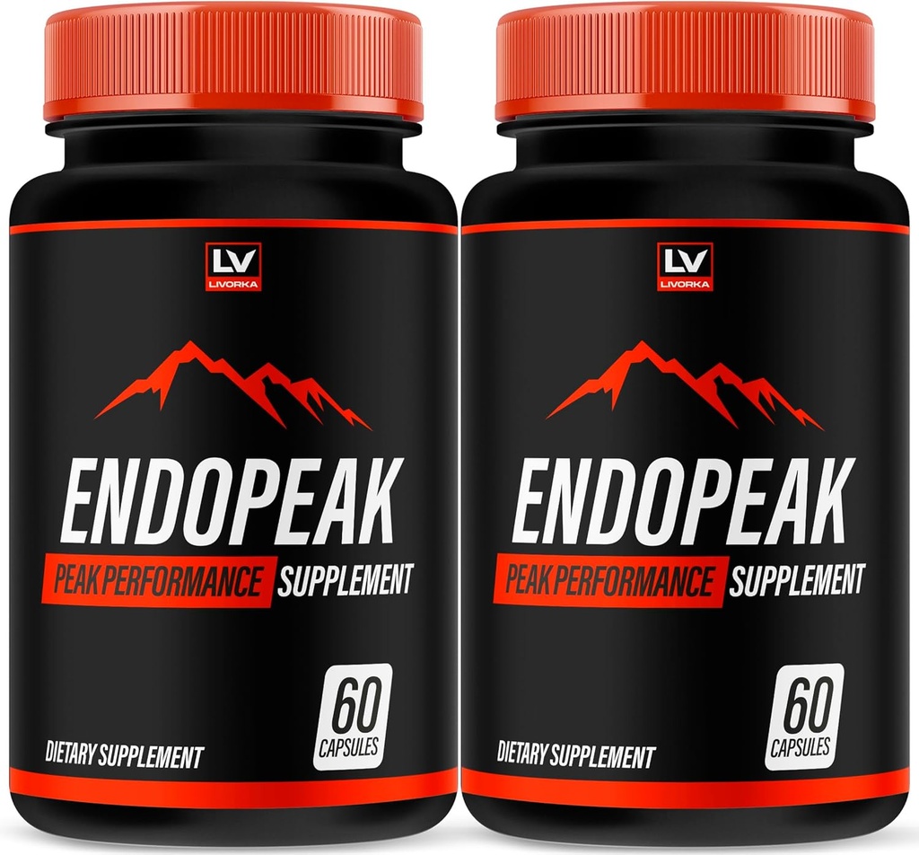 LIVORKA (2 Pack) Endopeak - Endopeak für Männer, Endopeak Pillen, Endopeak Kapseln, Endopeak Male Performance, Endopeak Supplement, Endopeak Bewertungen, Endopeak Male Pillen, 120 Kapseln für 2 Monate