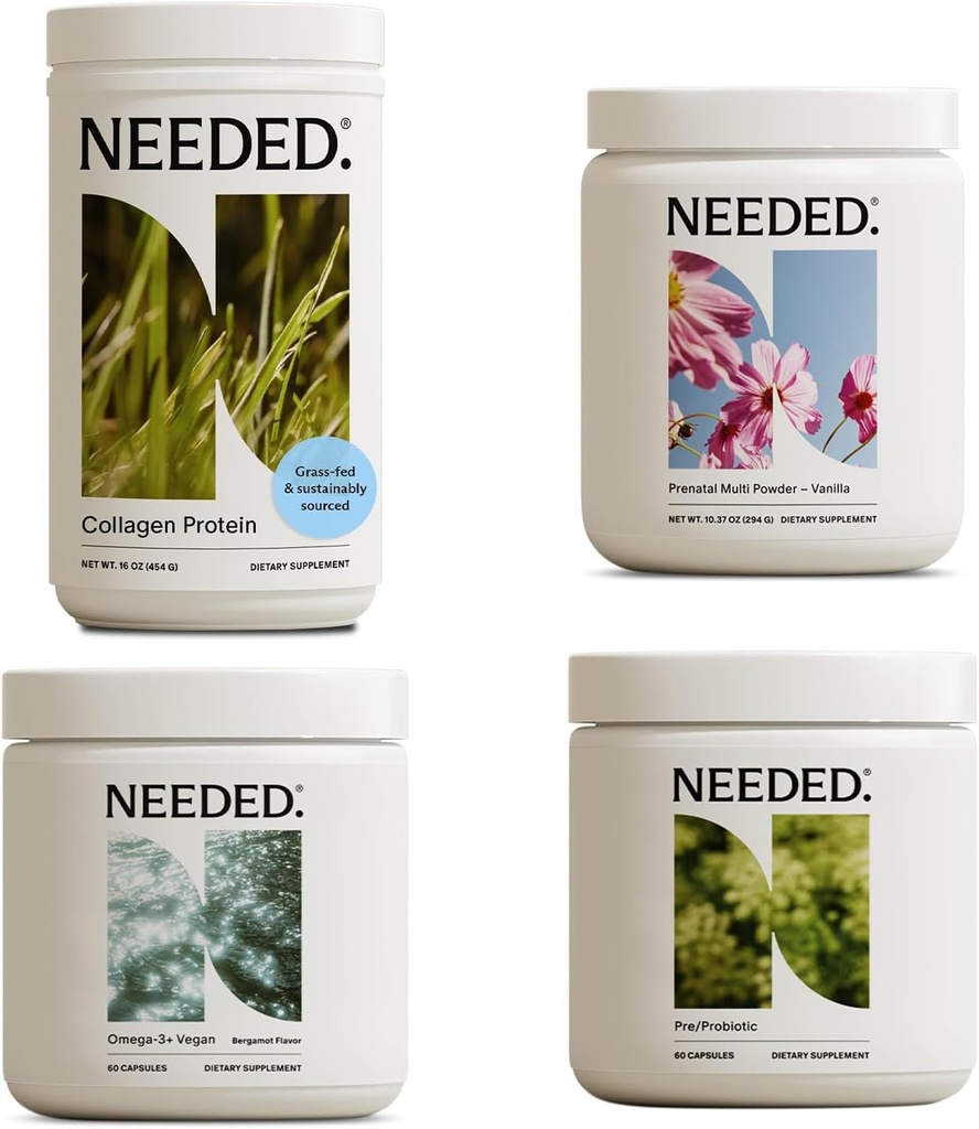 J'avais besoin. Groupe de bien-être prénatal Multivitamine, Oméga-3 végétalien, Collagène et Pré/Probiotique pour la grossesse et postpartum