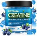 Kreatin Monohydrat-Gummi für Männer & Frauen 120 CT - 5600mg Kreatin Monohydrat pro Servieren, Kaubare Kreatin Monohydrat für Muskelunterstützung & Energie Boost, Zuckerfrei, Vegan (Blueberry Flavor)