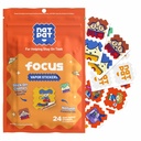 Stickers NATPAT Focus Patch Enhancement pour les enfants et les adultes - Soutien du cerveau sain pour l'attention, le focus et la concentration - Sans produits chimiques et médicaments - 24 Compte - BuzzPatch Natural Patch