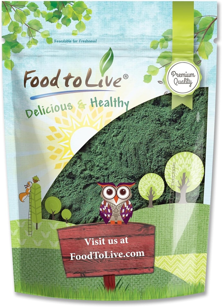Lebensmittel zu leben Chlorella Pulver, 4 Pfund - Kosher, Raw Green Algae, Vegan Superfood, Bulk, Pure Vegan Green Protein, Reich an Vitaminen und Mineralien, Groß für Getränke, Tee und Glatte