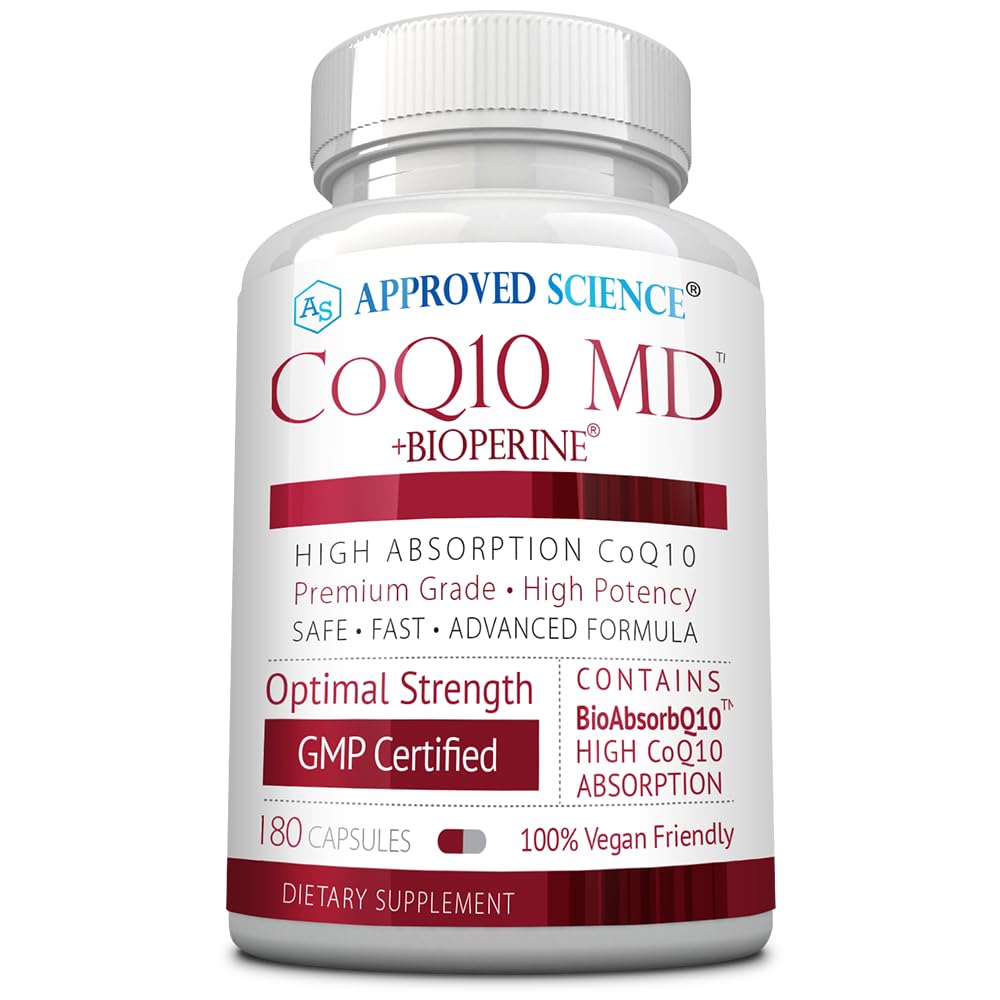 Genehmigtes Science® CoQ10 MD - Extra Strength 300mg Pure CoQ10 mit Bioperine® für schnellere Absorption - Optimale Unterstützung - 3 Monate Versorgung