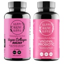 Happy Healthy Hippie Vaginal Probiotiques pour les femmes et les pilules de construction de collagène végétalien