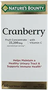 Nature's Bounty Cranberry Nahrungsergänzung 60 Soft Gels (Pack von 3)