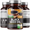 Number One Nutrition N1N Premium Black Seed Oil [Max Strength, 1000 mg] 100% Cold-Pressed Nigela Sativa zur Unterstützung von Verdauung, Immunsystem und Joint Comfort and Mobility, 120 Caps