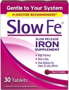 Comprimés de supplément de fer Fe lents pour déficit en fer, 30 Compte (paquet de 3)