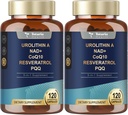 Totaria Urolithin Un supplément de 1000mg avec NAD,CoQ10, Supplément pour les femmes 120 Softgels pour les antioxydants musculaires (paquet de 2)