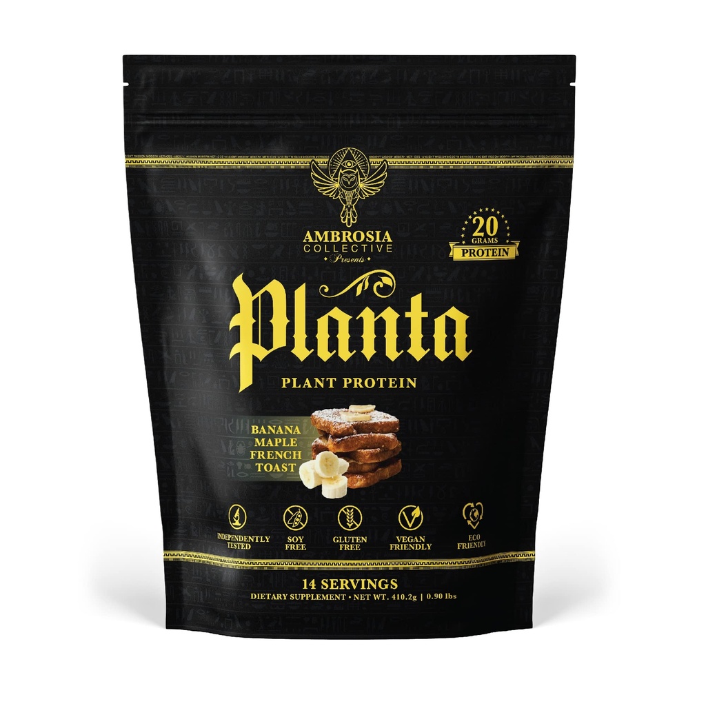Ambrosia Plant Based Protein Powder 20g | Clean Vegan Pea Protein Powder | Gluten & Dairy Free, Keto Friendly, No Added Sugar | 14 Portionen | Bananenahorn