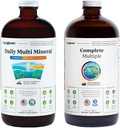 LIQUIDHEALTH Daily Multi Mineral Supplement & Complete Multiple Adult Multivitamin Health Bundle - Sea Trace Minerals, Essential Vitamins, Whole Foods, Immune Support - Made in USA, Vegan, Non OGM