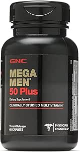 GNC Mega Hommes 50 Plus Multivitamine quotidienne pour les hommes
