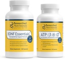 Geforschte Ernährung gesunde Aging Bundle - BDNF Essentials Brain Health & Neuroplasticity Support (120 Kapseln) & ATP 360 Mitochondrial & Cellular Energy Complex (90 Kapseln)