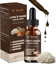 Lions Mane Supplemento - Organic Lion’s Mane Mushroom Supplement Extract Liquid Drops Powder - Brain Support Memoria Immune Focus Non-GMO, Gluten-Free, Vegan Natural Tincture Superfood