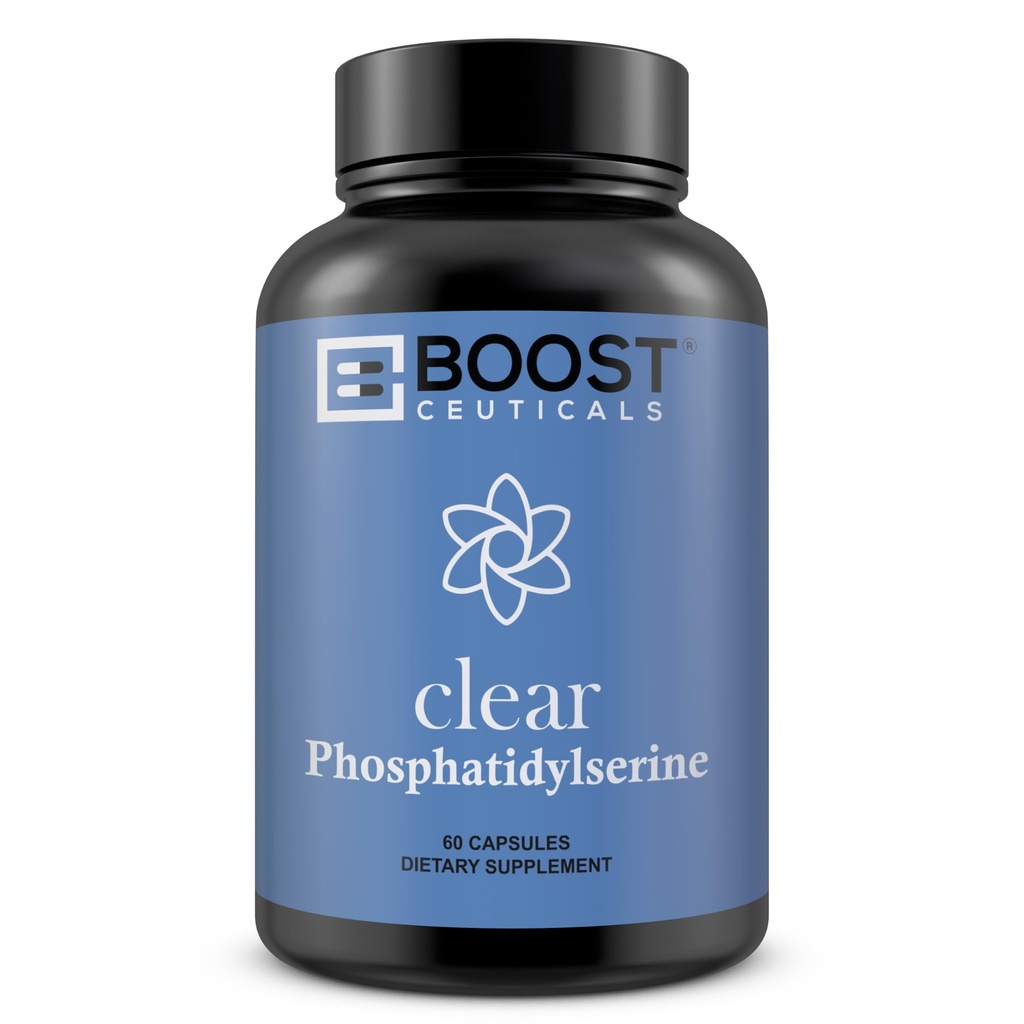BoostCeuticals Complexe Phosphatidylsérine 500mg - Vegan Cerveau Supplément de sommeil – Phosphatidylsérine 100mg Plus Ginko Biloba, Gotu Kola & More – Pas de Stéarates Non-OGM Sans gluten 90 Ct