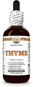 Thyme Alcohol-Free Extract, Glycerite for Antioxidant Support, promuove il comfort respiratorio, migliora l'immunità, nutre pelle e capelli, sostiene la difesa naturale - 2 fl.oz